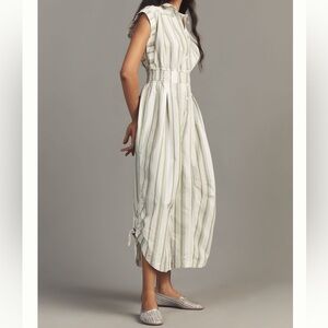 By Anthropologie Striped Shirting
Parachute Jumpsuit NWT SZ XS